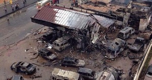 The Goil Filling Station at Circle-Accra where the explosion occured