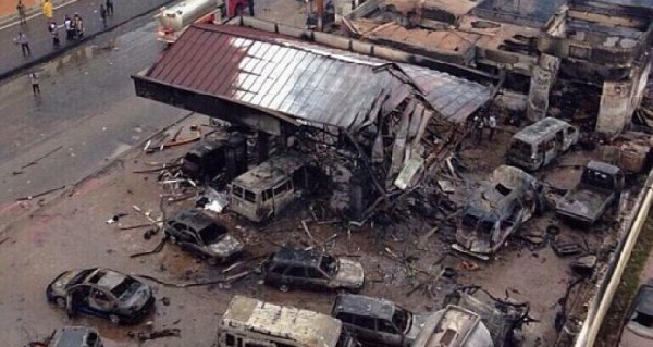 The Goil Filling Station at Circle-Accra where the explosion occured