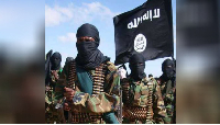 Al-Shabaab militants in Elasha Biyaha, Somalia, on February 13, 2012.