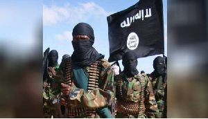 Al-Shabaab militants in Elasha Biyaha, Somalia, on February 13, 2012.