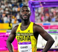 Azamati came fifth in the men's 100m final