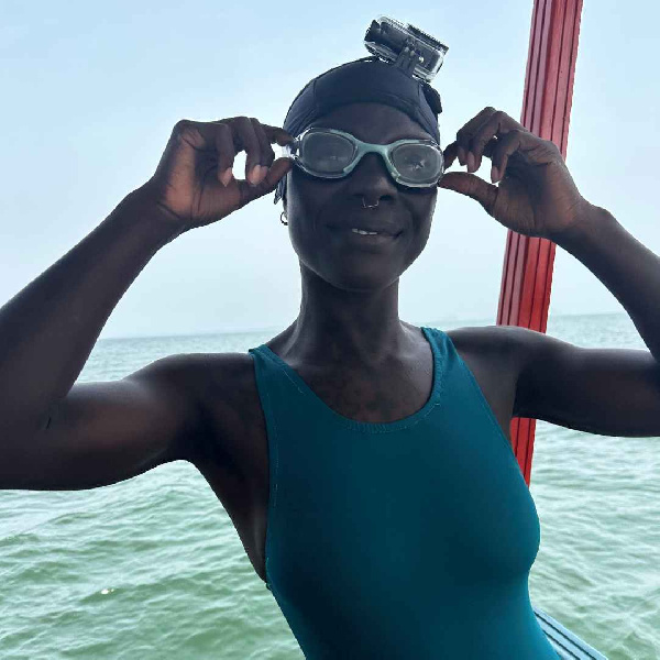 Yvette Tetteh is attempting to swim 450km across the Volta River