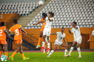 Players of Ivory Coast and Ghana during a game