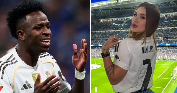 Vinicius Jr with his girlfriend Virginia Fonseca