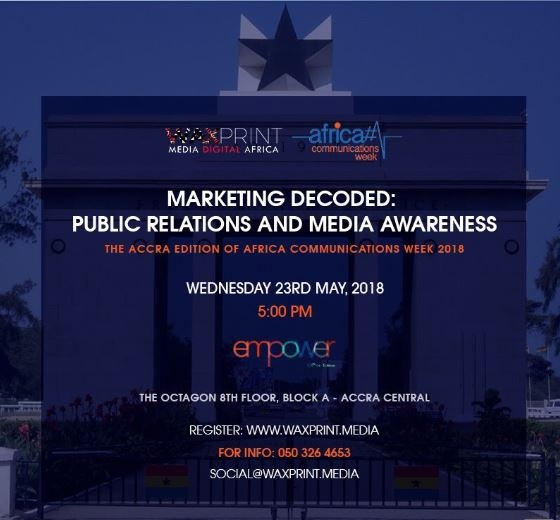 WaxPrint Africa Communications Week flyer