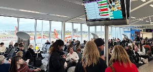 There were flight cancellations and delays following the outage