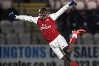 Ghanaian striker Eddie Nketiah plays with Arsenal FC