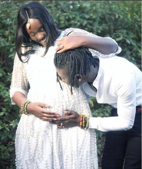 Stonebwoy and his wife Louisa