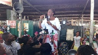 Brigitte Dzogbenuku visit Makola market