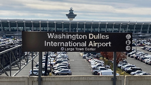 Signage of Washington Dulles International Airport Signage of Washington Dulles International Airport