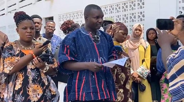 James Baba Anabiga addressing the audience