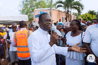Dr Siaw speaking at his residence