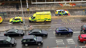 Cars were held while police responded to the incident