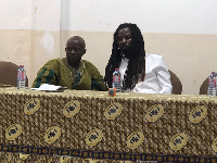 Africans Rising Movement Coordinator, Hardi Yakubu (L) with musician Rocky Dawuni (R)