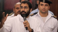 Alaa Abd el-Fattah pictured in Cairo in 2014