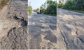 The current state of portions of the Nkawkaw-Accra