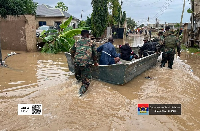 Military personnel rescued stranded residents after the floods