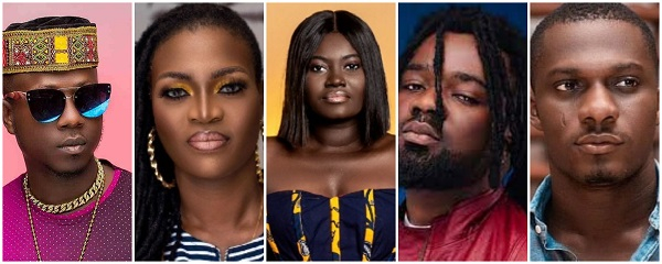 From L to R; Flowkingstone, Ayisha Modi, Afua Asantewaa, Lord Paper, Zionfelix