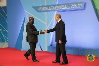 President Akufo-Addo and Vladimir Putin