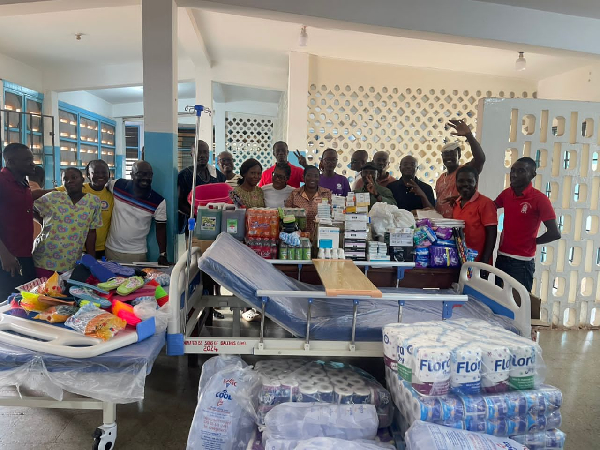 Sons of Bachus together with staff of the Pantang hospital