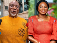 Hopeson Adorye (L) said they created a flyer to make it look like Charlotte Osei (R) was an NDC