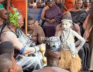Nana Kwaku Abrantie is a 7-year-old priest born with charm in his palm