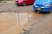 The difficulties that drivers encounter on Takoradi's roadways every day, photo credit: Joel Savage