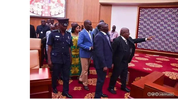 Mike Oquaye Snr. with Dr. Bawumia