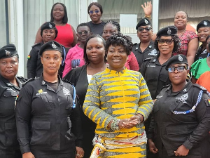 COP Maame Yaa Tiwaa Addo Danquah in a picture with some members of the association