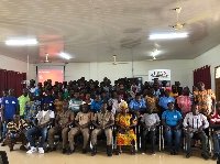 The participants in a group photo after the event