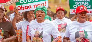 Some agitated members of the NDC at Amenfi Central