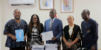 Haruna Iddrisu with officials of NaCCA  during the presentation of the revised curriculum