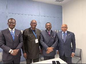 Spio-Garbrah with key members of the Ghana delegation in Thailand, Bangkok