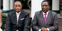 Prez Emmerson Mnangagwa (R) and Vice Prez Constantino Chiwenga at their swearing ceremony, Dec 2017