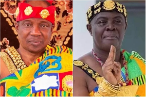 Sampahene Nana Samgba Gyafla II (L) filed a contempt case the Dormaahene Agyeman Badu II