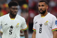 Thomas Partey (L) and Daniel-Kofi Kyereh (R) played together at the 2022 World Cup