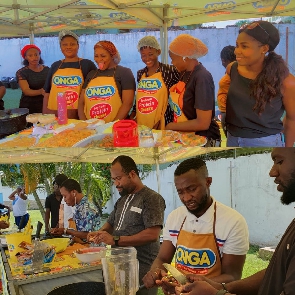 ADPU men and women during their fierce cooking competition