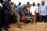 President Mahama cuts sod for 24-Hour Economy Model Market in Juapong President Mahama cuts sod for 24-Hour Economy Model Market in Juapong