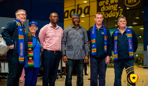Yaw Ampofo Ankrah [2nd R-] among Brett O’Riley and other dignitaries