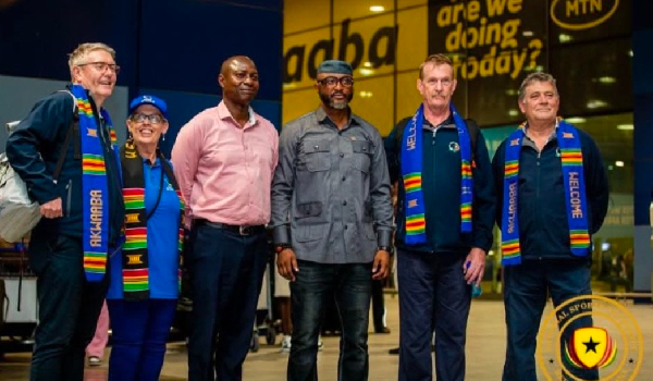 Yaw Ampofo Ankrah [2nd R-] among Brett O’Riley and other dignitaries