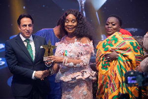 Legendary actress Grace Omaboe (middle) was honored at the event