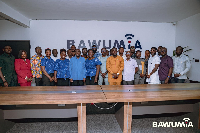 Dr Mahamudu Bawumia among other party members