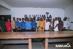 Dr Mahamudu Bawumia among other party members