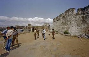 Some tourists at  Anomabo Fort Williams