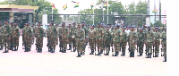 Personnel of the Ghana Army at a parade