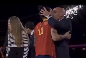 Rubiales, 46, kissed forward Jenni Hermoso on the lips after Spain’s 1-0 victory over England