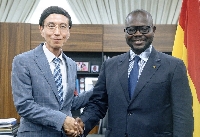 Asenso-Boakye with the Japanese Ambassador