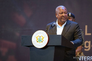 John Dramani Mahama is the president of Ghana