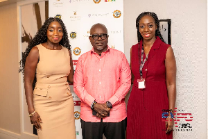 L-R: Anna Agyekum,  Akwasi Agyeman and Victoria Agyekum