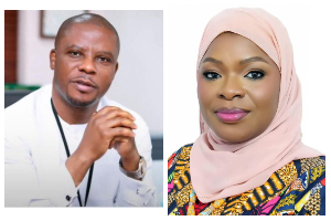 Sylvester Tetteh (L) clashed with Shamima Muslim (R) over Mahama administration on Metro TV